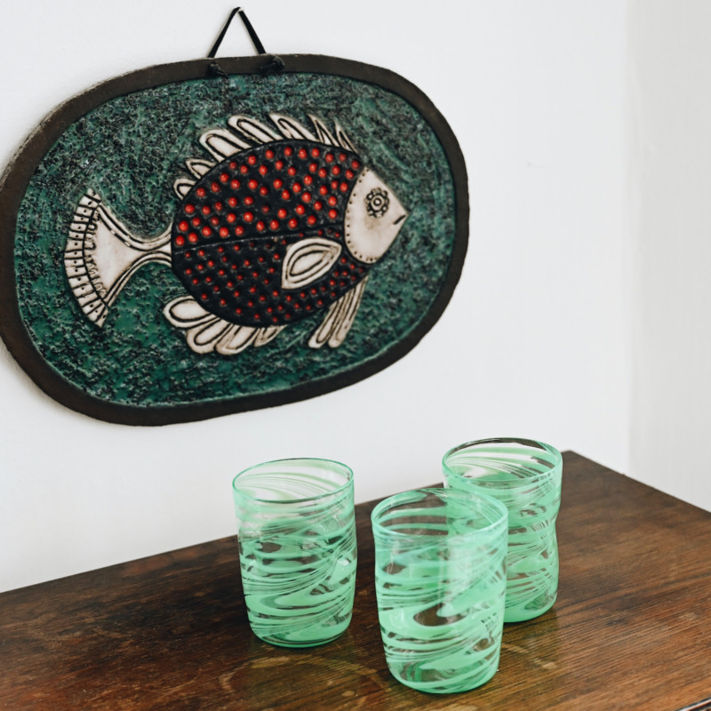 Bright August March The Capri glass green