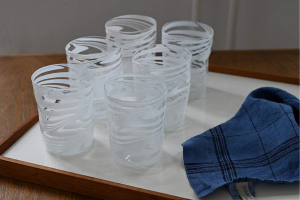 Bright August March The Capri Glass white